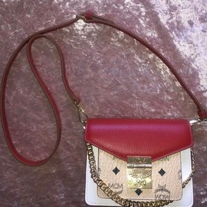 MCM Patricia Crossbody in Visetos Leather Block